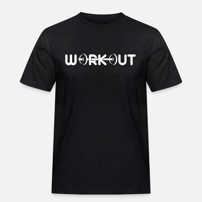 Workout - Männer Workwear T-Shirt - Schwarz