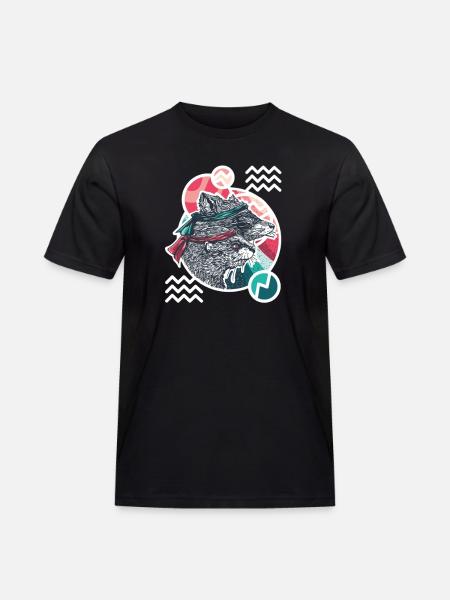 Wischwaschbär & AimbOTTER - Männer Workwear T-Shirt - Schwarz