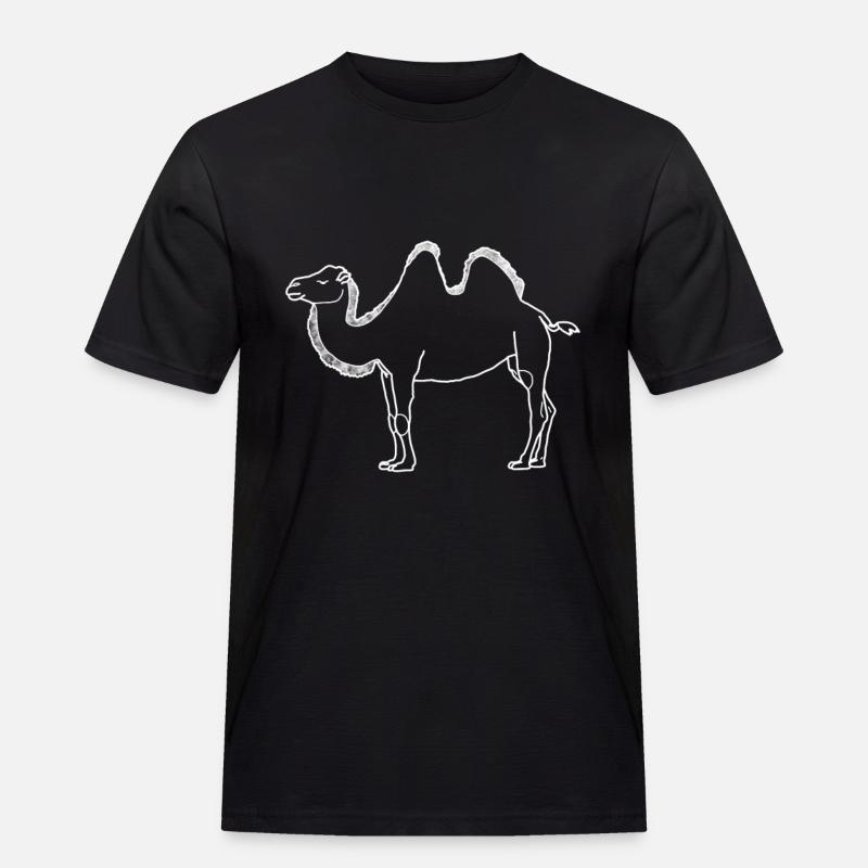 Kamel - Männer Workwear T-Shirt - Schwarz