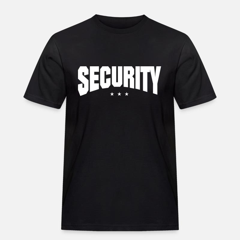 Security Sicherheitsdienst Party - Männer Workwear T-Shirt - Schwarz