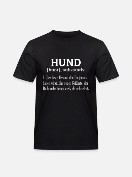 Hund substantiv - Männer Workwear T-Shirt - Schwarz