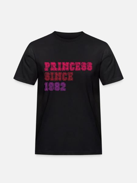 1982 Birthday Princess - Men's Workwear T-Shirt - black