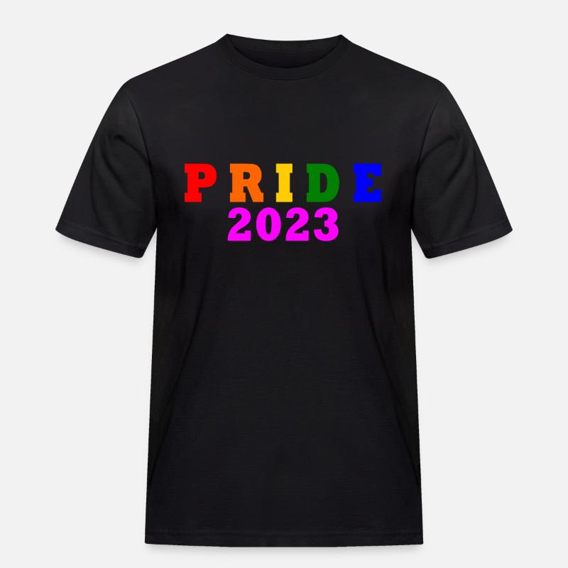 Pride 2023 - Männer Workwear T-Shirt - Schwarz