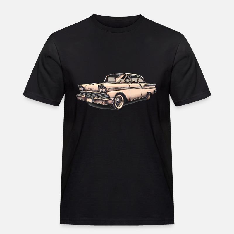 Oldtimer Oldtimer Illustration - Männer Workwear T-Shirt - Schwarz
