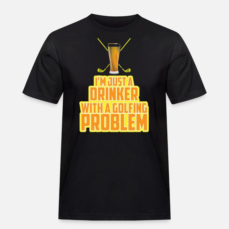 Golfing Problem - Männer Workwear T-Shirt - Schwarz