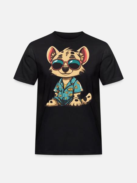 Hyena Funny Summer - Men's Workwear T-Shirt - black