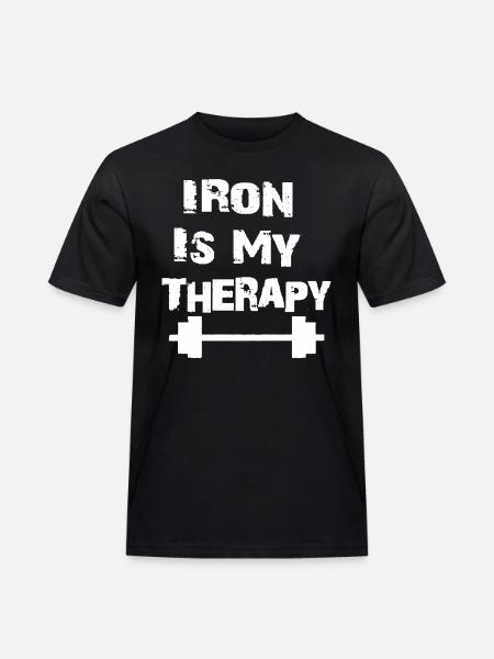 Iron Is My Therapy - Men's Workwear T-Shirt - black