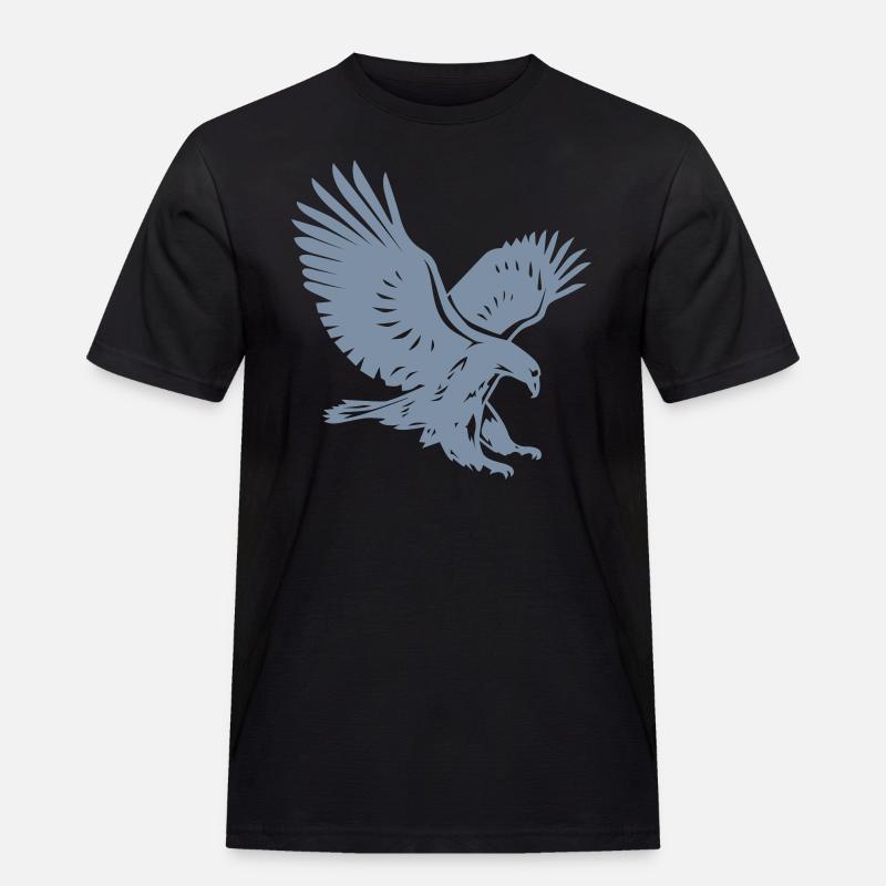 Eagle - Männer Workwear T-Shirt - Schwarz