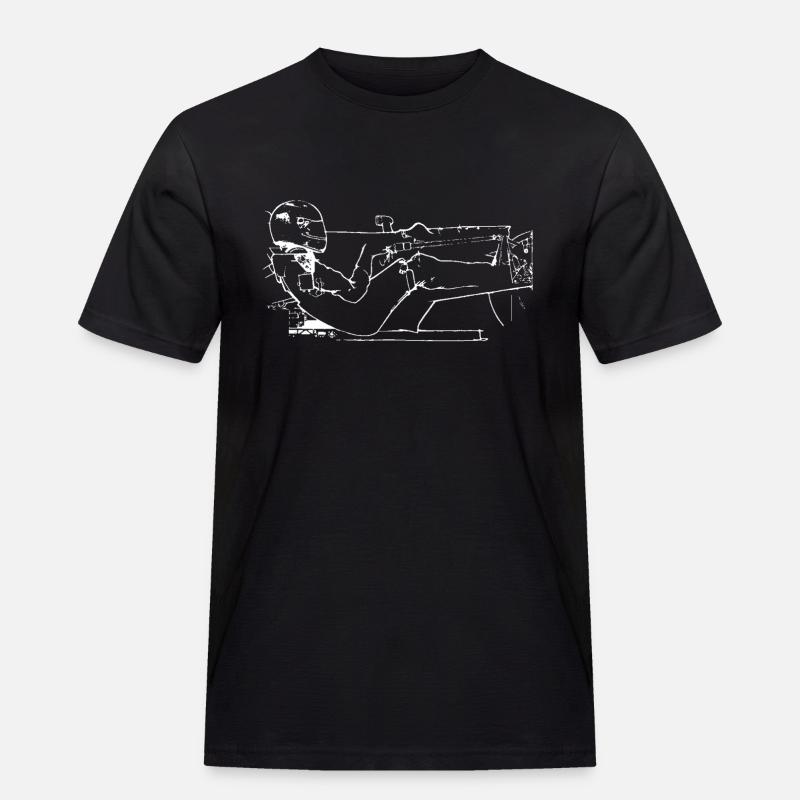 F1-Cockpit - Männer Workwear T-Shirt - Schwarz