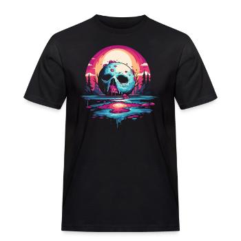 Juicy dégoulinant de sucre crâne glaçage lune - T-shirt Workwear homme - noir - Devant - AI Model Male 178 light (178cm)