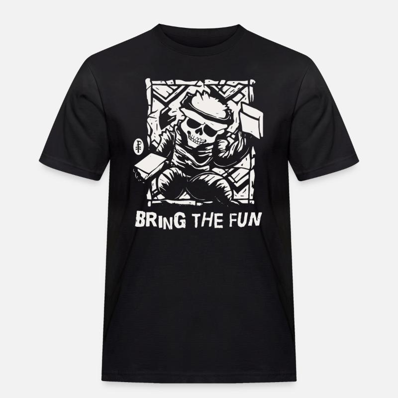Bring den Spaß mit - Männer Workwear T-Shirt - Schwarz