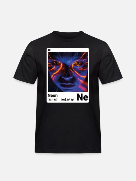 Periodensystem-Element Neon (Ne) 010 - Männer Workwear T-Shirt - Schwarz