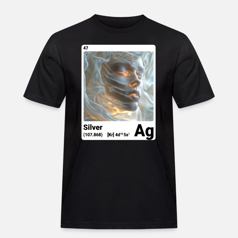 AI am Silber (wt) - Männer Workwear T-Shirt - Schwarz