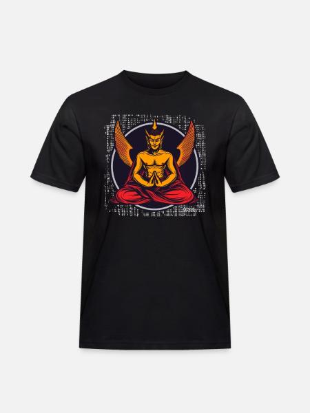 The Evil Side of the Buddha with Wings - Men's Workwear T-Shirt - black