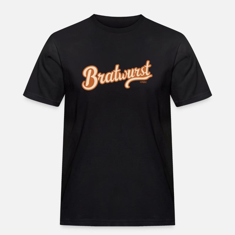 Bratwurst - Männer Workwear T-Shirt - Schwarz