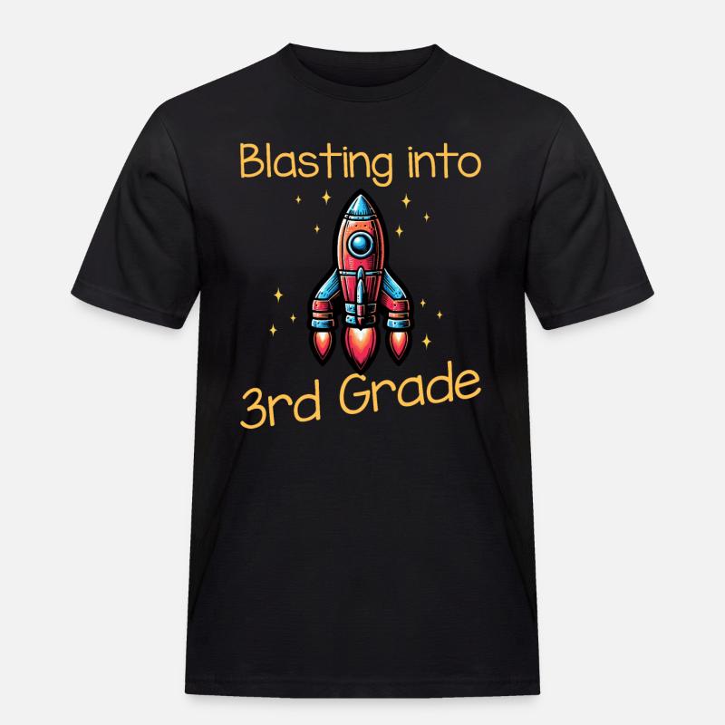 Blasting Into 3rd Grade - Männer Workwear T-Shirt - Schwarz