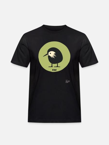 Abstract comic kiwi bird - Men's Workwear T-Shirt - black