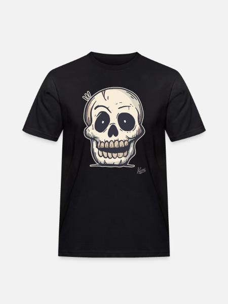Funny Simple Skull - Men's Workwear T-Shirt - black