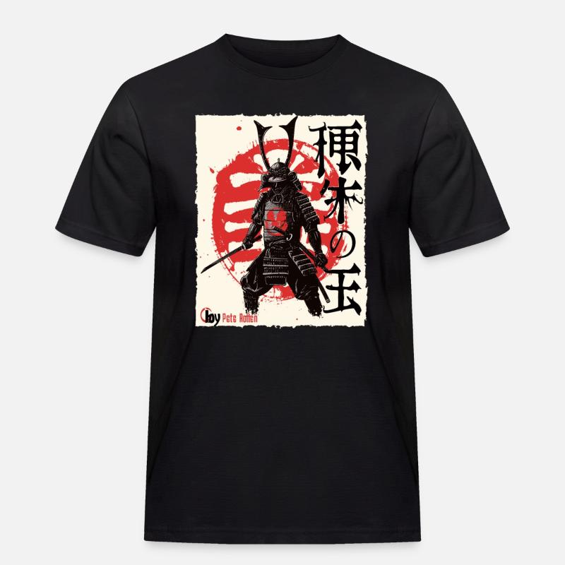 Japanese Edo Samurai - Men's Workwear T-Shirt - black