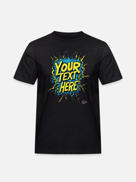 Din tekst Din stil: Skab dit eget design - Herre Workwear T-Shirt - sort