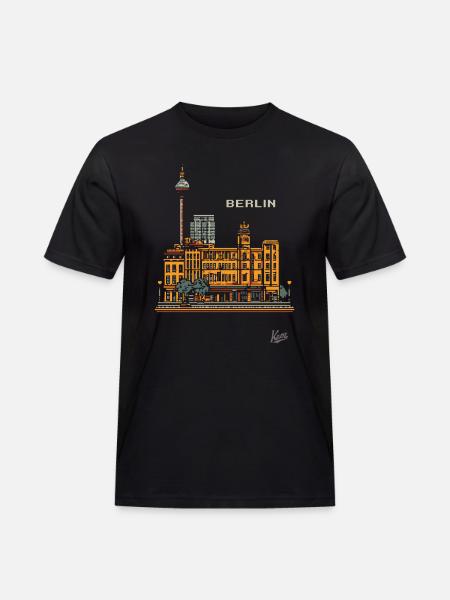 Pixel Berlin - Men's Workwear T-Shirt - black