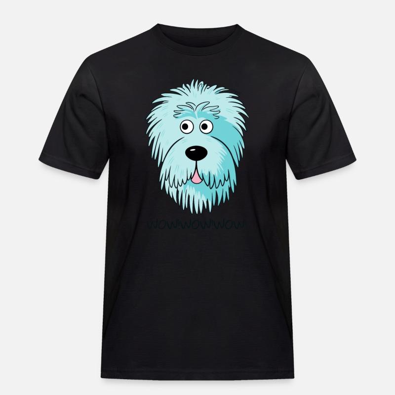Wow! Bunter Candy-Doodle-Hund - Männer Workwear T-Shirt - Schwarz