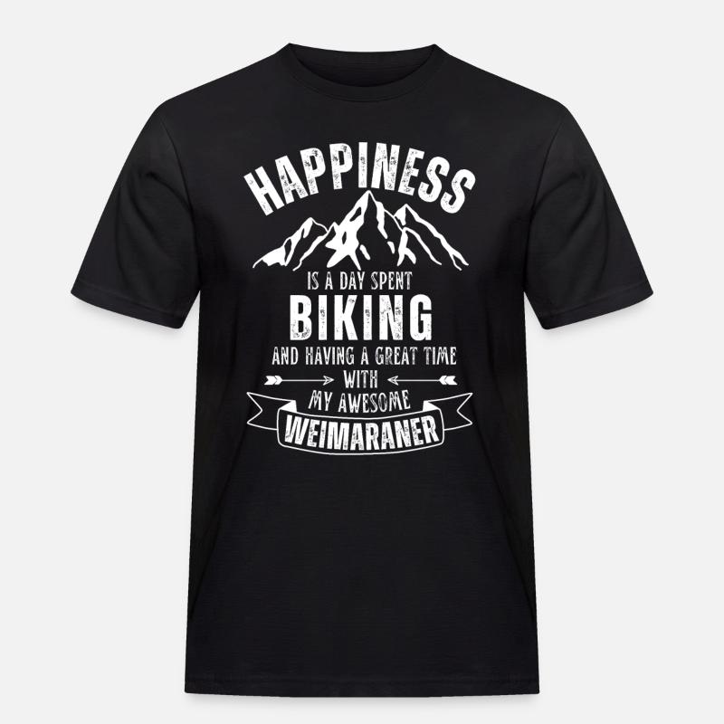 Cycling and Weimaraner - Men's Workwear T-Shirt - black