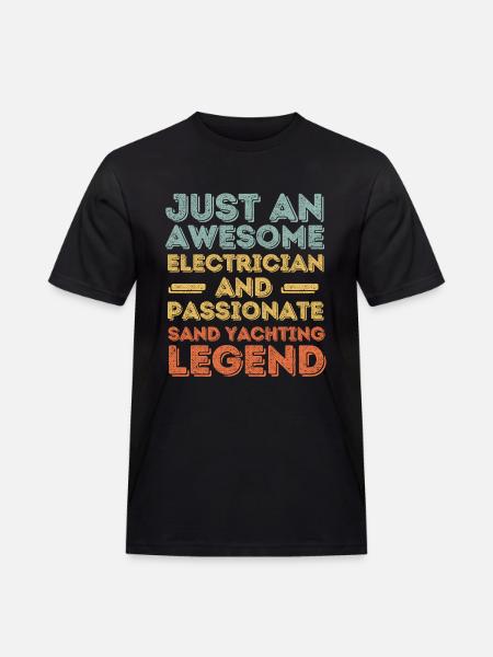 Electrician sand sails retro - Men's Workwear T-Shirt - black