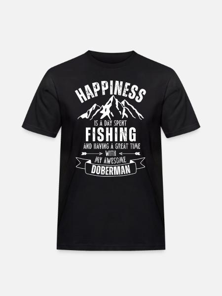 Pêche et doberman - T-shirt Workwear homme - noir