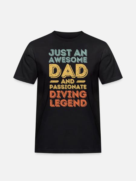 Dad diving retro - Men's Workwear T-Shirt - black