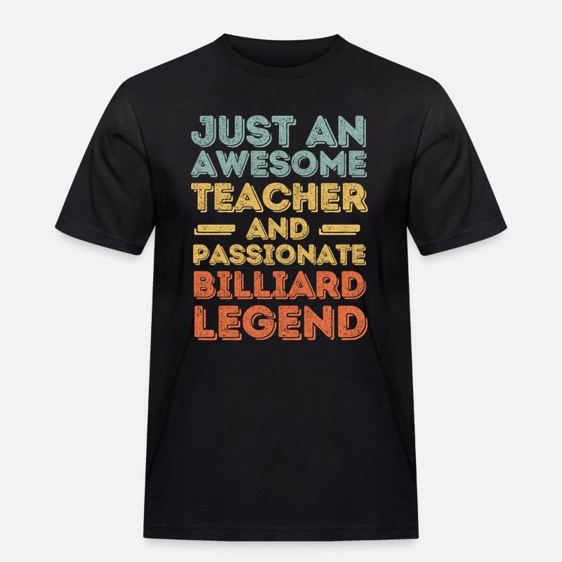 Lehrer Billard retro - Männer Workwear T-Shirt - Schwarz