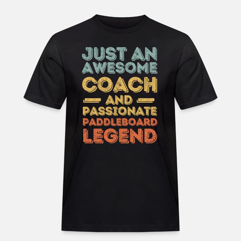 Trainer Paddleboard retro - Männer Workwear T-Shirt - Schwarz