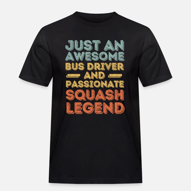 Busfahrer Squash retro - Männer Workwear T-Shirt - Schwarz