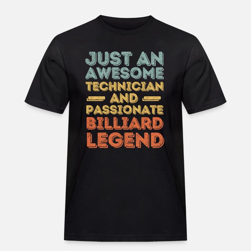 Technicien billard rétro - T-shirt Workwear homme - noir