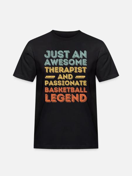 Therapist Basketball retro - Men's Workwear T-Shirt - black
