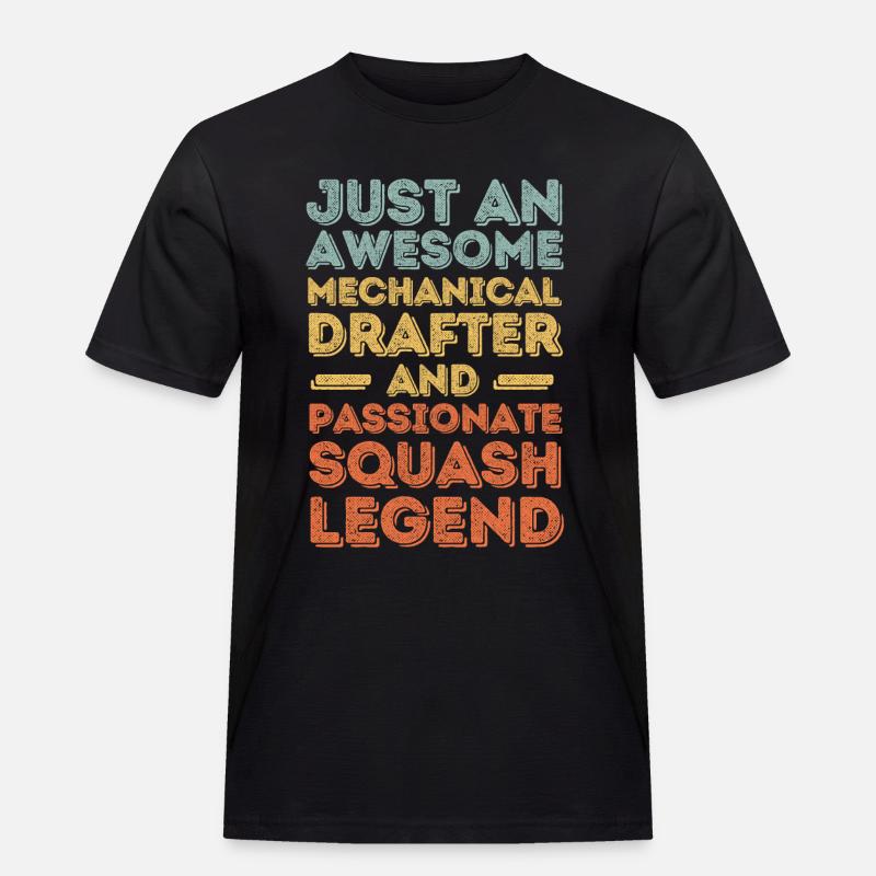Technical draughtsman Squash retro - Men's Workwear T-Shirt - black