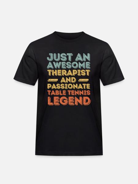 Therapist table tennis retro - Men's Workwear T-Shirt - black