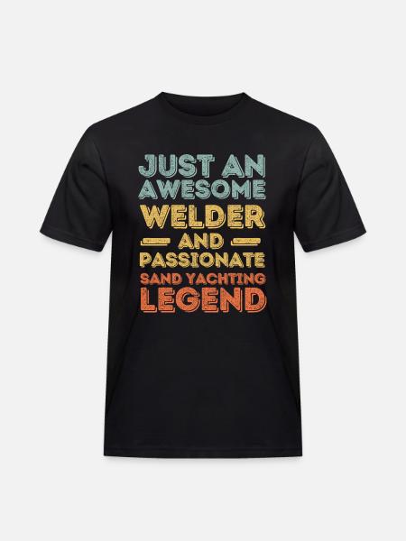 Welder sand sails retro - Men's Workwear T-Shirt - black