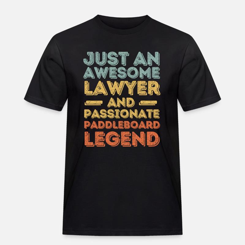 Anwalt Paddleboard retro - Männer Workwear T-Shirt - Schwarz