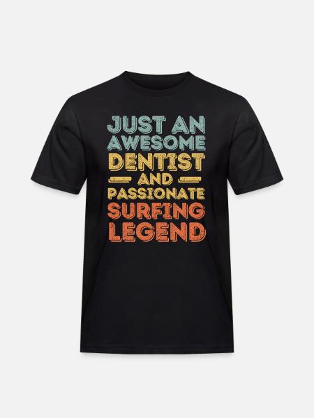 Dentiste Surf rétro - T-shirt Workwear homme - noir