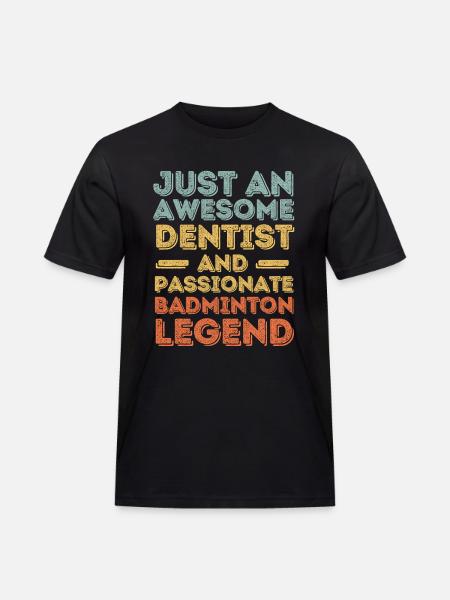 Dentiste Badminton rétro - T-shirt Workwear homme - noir