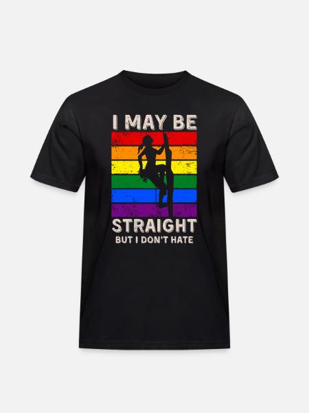 Climbing LGBT Rights - Men's Workwear T-Shirt - black