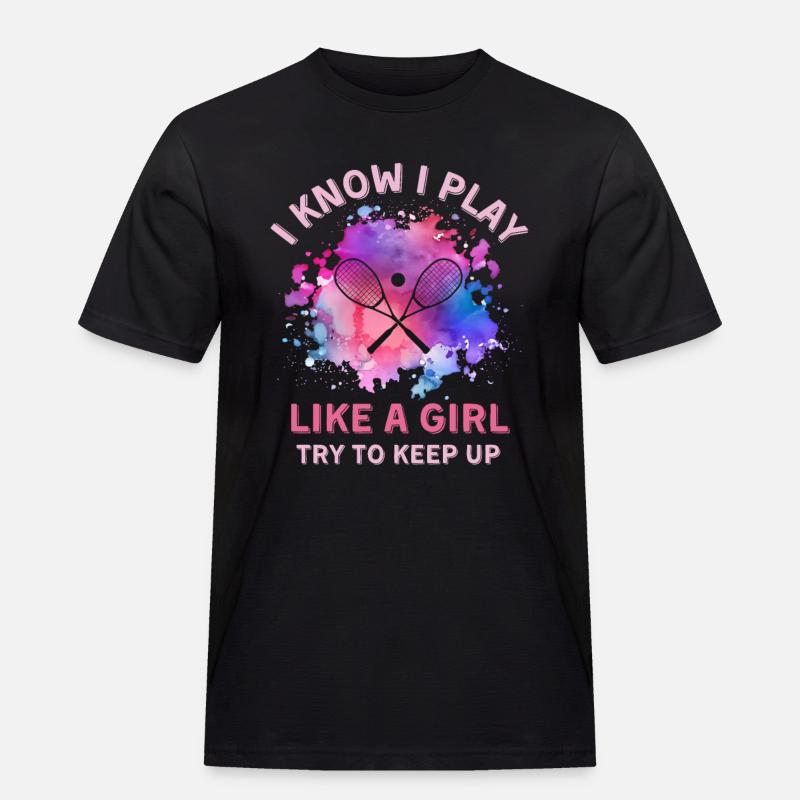 Frauen Squash Mädchen - Männer Workwear T-Shirt - Schwarz