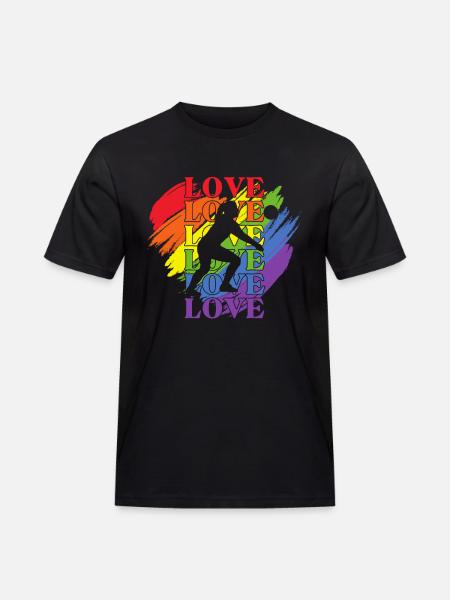femmes Volleyball LGBT Pride - T-shirt Workwear homme - noir