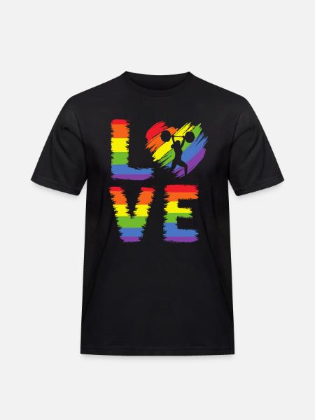 Weightlifting LGBT Pride - Men's Workwear T-Shirt - black