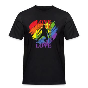 Badminton LGBT Pride - T-shirt Workwear homme - noir - Devant - AI Model Male 178 light (178cm)