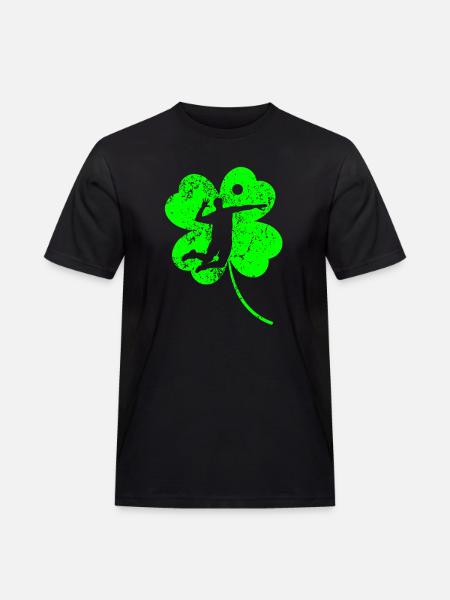 Volleyball St. Patrick's day shamrock - Men's Workwear T-Shirt - black