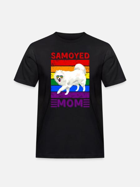 Samojedische Mutter LGBTQ - Männer Workwear T-Shirt - Schwarz