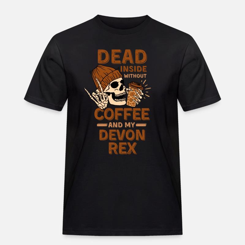Coffee Devon-rex lover - Men's Workwear T-Shirt - black