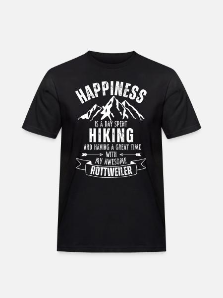Hiking and Rottweiler lover - Men's Workwear T-Shirt - black